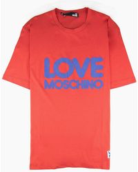 Love Moschino - Printed Logo T Shirt - Lyst