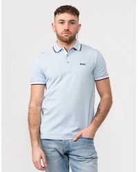 BOSS - Boss Paddy Cotton-Piqué Polo Shirt With Contrast Logo - Lyst