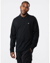 GANT - Regular Fit Long Sleeve Shield Logo Pique Rugger - Lyst
