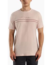 Tommy Hilfiger - T Shirts Signature Tonal Flag Logo Summer Cotton Tino Tee - Lyst