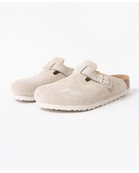 Birkenstock Boston - Suede Leather Clogs - Lyst