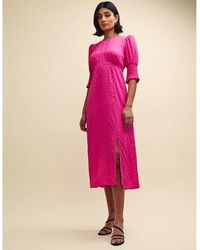 Nobody's Child - Luna Midi Dress Crew Neck - Lyst