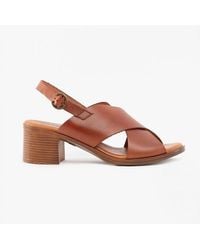 Hush Puppies - Gabrielle Leather Sandals Tan - Lyst