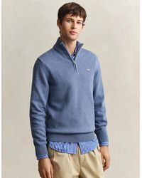 GANT - Casual Cotton Half Zip Jumper - Lyst