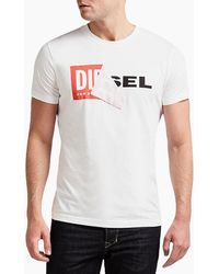 DIESEL - T Diego Qa T Shirt Short Sleeve Crew Neck Slim Fit Casual Cotton Tee - Lyst