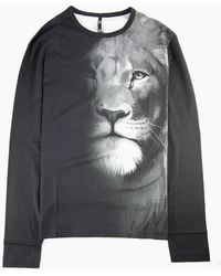Versus - Versace Versus Lion Fade L/Crewneck T Shirt - Lyst