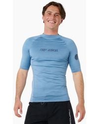 Rip Curl - Rip Curl Dawn Patrol Upf Perf Short Sleeve Rash Vest - Lyst