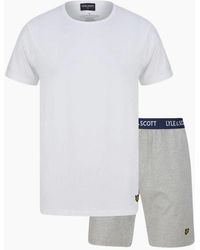 Lyle & Scott - Charlie T-Shirt & Shorts Lounge Set, Marl - Lyst