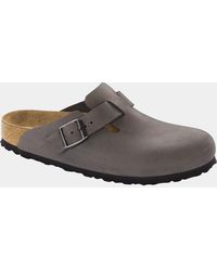 Birkenstock Boston - Soft Footbed Oiled Leather Clogs - Lyst