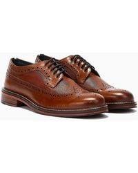 Ben Sherman - Archie Brogue Leather Tan Lace-Up Shoes - Lyst