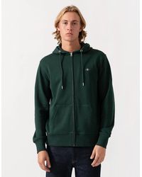 GANT - Regular Fit Shield Logo Full Zip Hoodie - Lyst