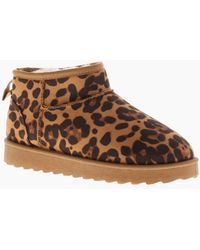 Apache - Ankle Boots Dappy Slip On Chunky Sole Animal Print Leopard Uk Size - Lyst