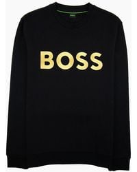 BOSS - Salbo 1 Contrast Logo Relax Fit Sweatshirt 001 - Lyst