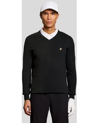 Lyle & Scott - Cotton Blend V-Neck Jumper - Lyst