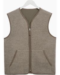 Wax London - Paragon Reversible Nylon/Wool Gilet - Lyst