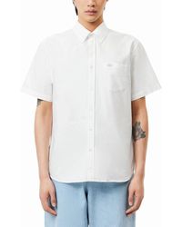 Lacoste - Ch8522 Shirts Short Sleeve Regular Fit Button Up Cotton Casual Tops - Lyst