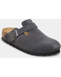 Birkenstock Boston - Suede Leather Clogs - Lyst