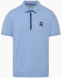 Sandbanks - Colour Stripe Knitted Zip Polo S1-26 Dusty - Lyst