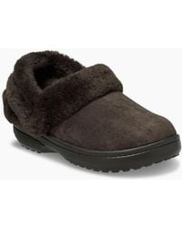 Crocs™ - Unfurgettable Vegan Suede Polyester Espresso Clogs - Lyst