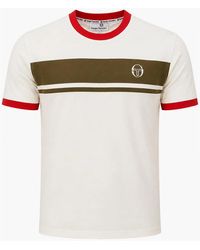 Sergio Tacchini - Master Crew Neck T-Shirt Gardenia/Dark/Adrenaline Rush - Lyst