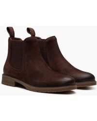 Hush Puppies - Russell Leather Dark Ankle Boots - Lyst
