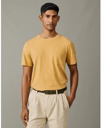 aubi - Aldam Cotton Linen T-Shirt - Lyst