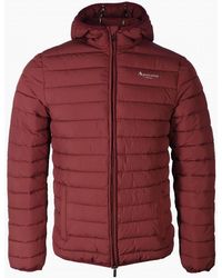 Aquascutum - Active 100Gr Hooded Burgundy Jacket - Lyst