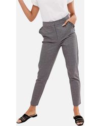 Brave Soul - Check Trousers Stretch Ladies Office Party Casual Slim Bottoms - Lyst