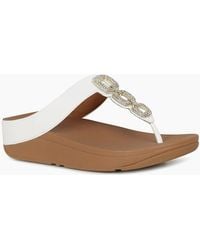 Fitflop - Fino Crystal Chain Toe Post Sandals - Lyst