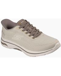Skechers Go Walk - Arch Fit 2.0 Percy Textile Tan Standard Trainers - Lyst
