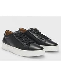 BOSS - Boss Gary Tenn Leather Low-Top Trainers With Branded Lace Loop Nos - Lyst