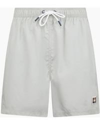 Aquascutum - Active Club Check Pocket Salvia Light Swim Shorts - Lyst