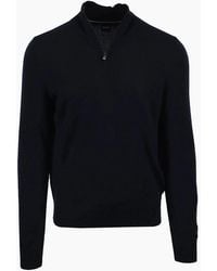 BOSS - Boss Hemarlo Half Zip Knitwear Dark - Lyst