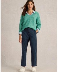 White Stuff - Twister Chino Trouser Regular Dark - Lyst