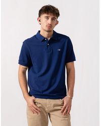 GANT - Regular Fit Short Sleeve Shield Logo Pique Polo - Lyst