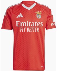 adidas - Text Graphic V-Neck Short Sleeve Jersey T-Shirt - Lyst