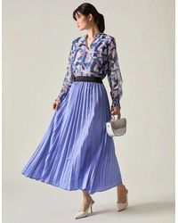 James Lakeland - Lilac Pleated Maxi Skirt - Lyst