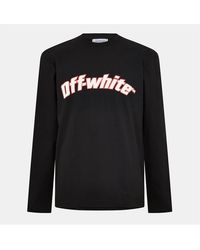 Off-White c/o Virgil Abloh - Lacoste Lettering Crew Neck Long Sleeve T-Shirt - Lyst