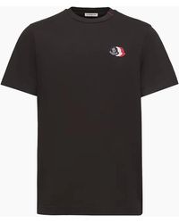 Moncler - Triple Logo Cotton T-Shirt - Lyst