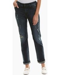 DIESEL - Denim Jeans Reen 0844T Distress Regular Fit Straight Leg Dna Jeans - Lyst
