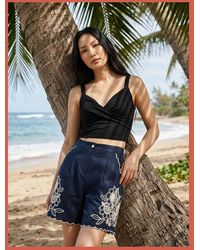 Nooki Design - Petra Embroidered Cutout Shorts - Lyst