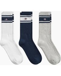 GANT - 3 Pack Shield Sports Socks - Lyst