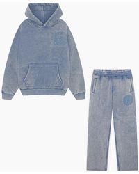 Magrit - Embroidered Acid Wash Hoodie & Jogger Tracksuit - Lyst
