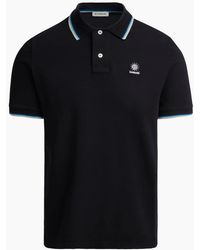 Sandbanks - Tipped Badge Pique Polo Shirt - Lyst