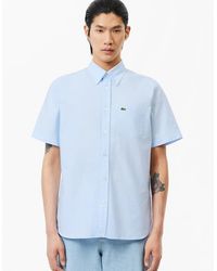 Lacoste - Regular Fit Short Sleeved Oxford Shirt - Lyst