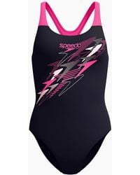 Speedo - Ladies Medley Medalist Logo One Piece Swimsuit - Lyst
