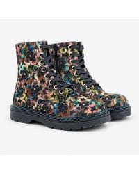 Heavenly Feet - Justina2 Viola Velour Ankle Boots Autumn - Lyst