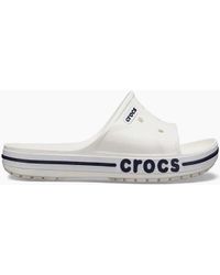 Crocs™ - Bayabnd Wordmark Open Toe Slides - Lyst