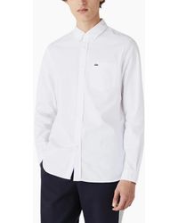 Lacoste - Ch4976 Oxford Shirts Long Sleeve Regular Fit Cotton Formal Shirts - Lyst