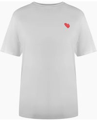 Love Moschino - Small Heart Logo T-Shirt - Lyst
